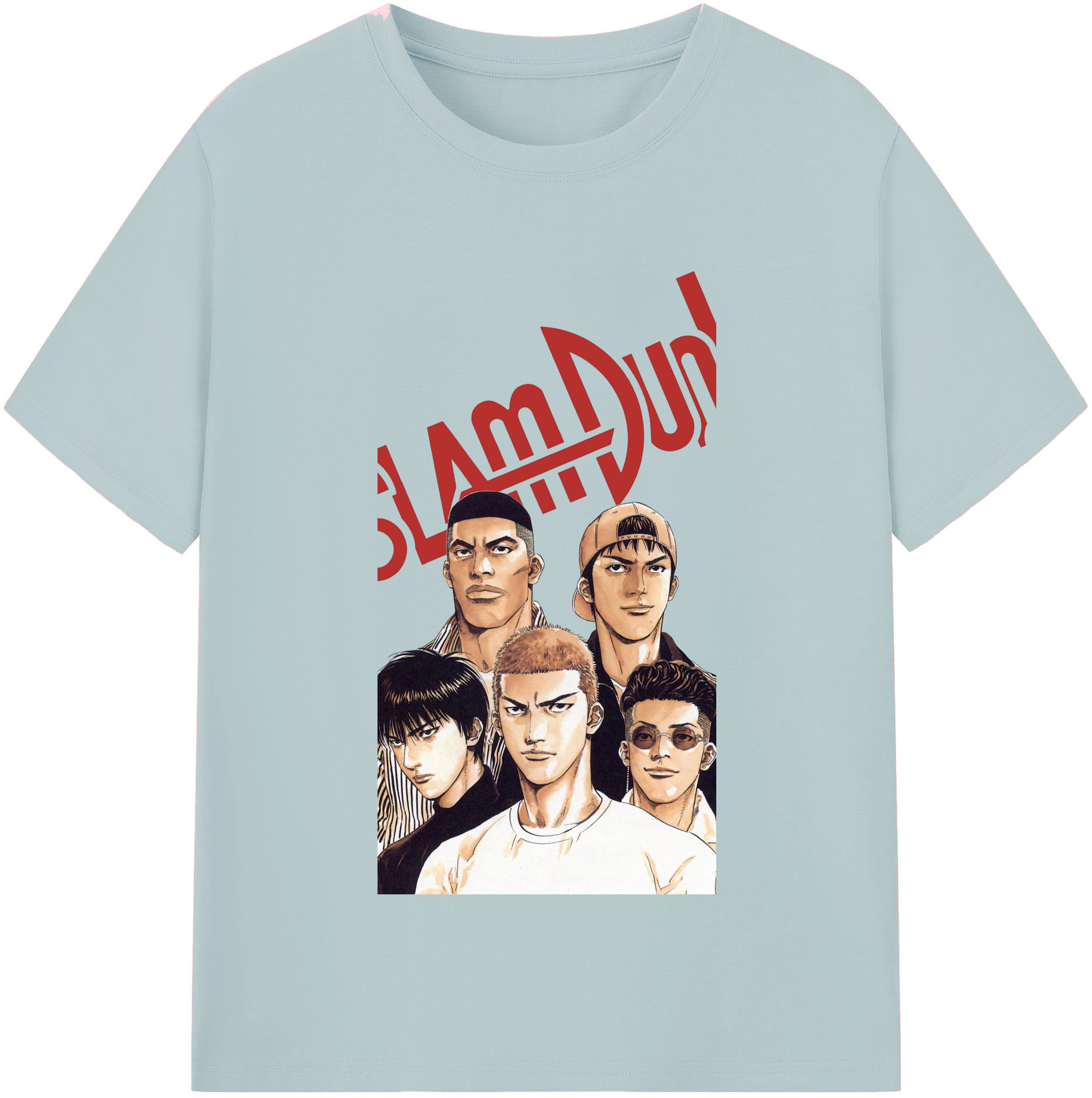 SLAM DUNK／スラムダンク 綿100％半袖Tシャツ（フロントプリント）